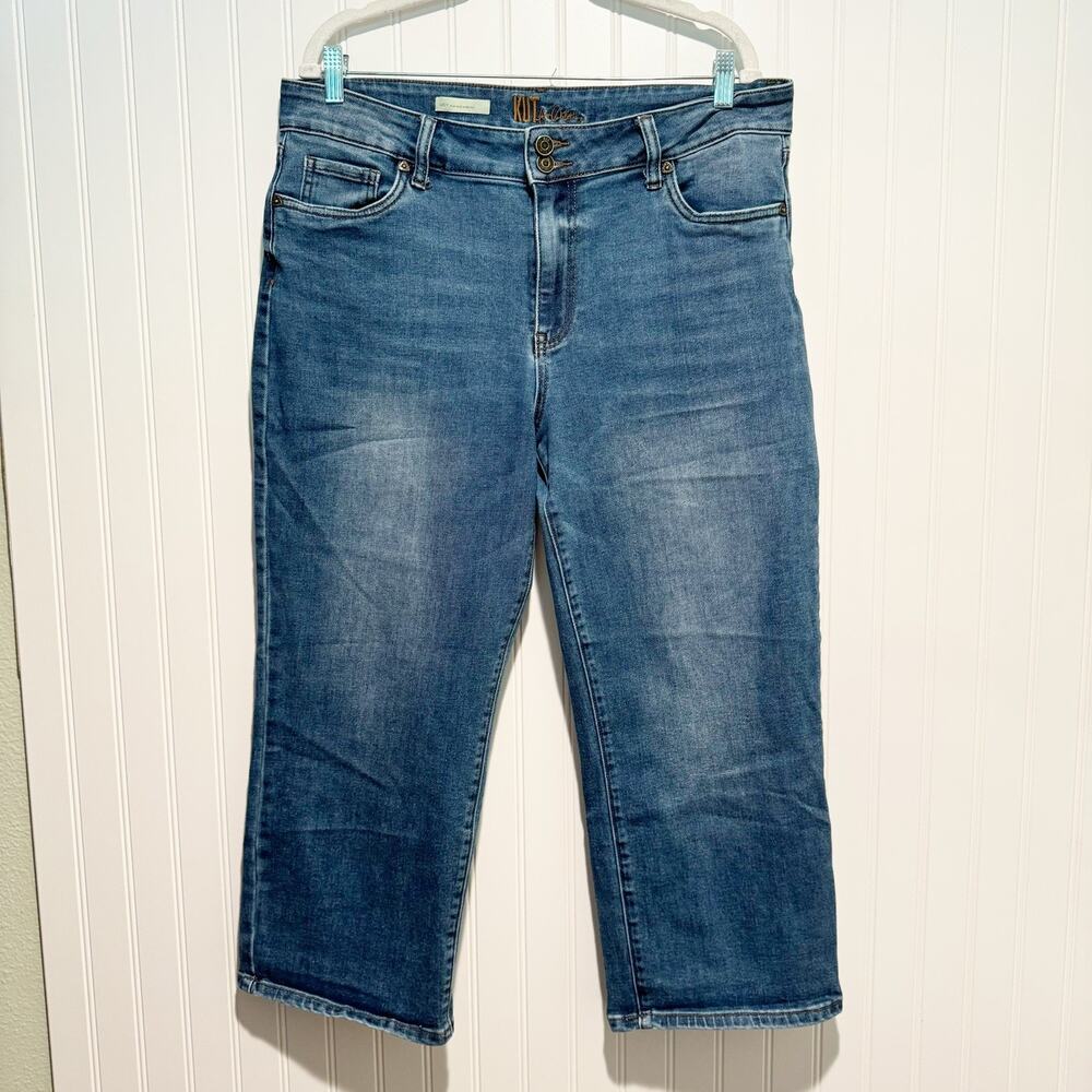 Kut From The Kloth Lucy High Rise Wide Leg Jeans Size 14 Petite - Picture 2 of 7